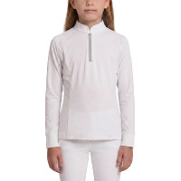 Kinder Turnierbluse Reiten langarm Altrosa 160 | Glitzer