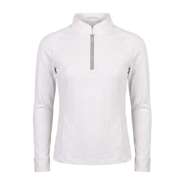 Kinder Turnierbluse Reiten langarm Altrosa 160 | Glitzer