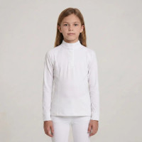 Turnierbluse Mädchen 160 – weiße Reitbluse langarm | Equi-Clic