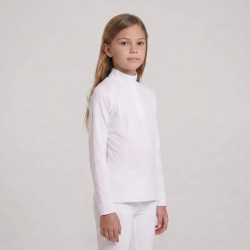 Turnierbluse Mädchen 160 – weiße Reitbluse langarm | Equi-Clic