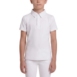 Jungen Turnier Reitbluse kurzarm Weiß – Größe 160 | Equi-Clic