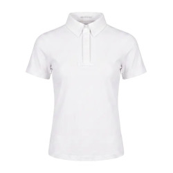 Jungen Turnier Reitbluse kurzarm Weiß – Größe 160 | Equi-Clic