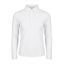Turnier-Reitbluse Jungen langarm Weiß | Größe 160