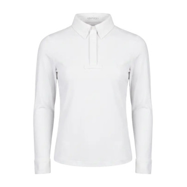 Turnier-Reitbluse Jungen langarm Weiß | Größe 160