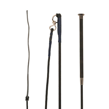 Longepeitsche fürs Longieren 180 cm, Ledergriff – Equi-Clic Longepeitsche fürs Longieren 180 cm, Ledergriff – Equi-Clic