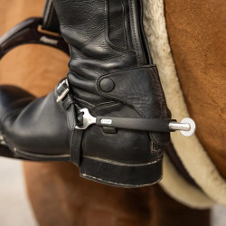 Reitsporen Edelstahl mit Gummi & Rowel 30 mm – Equi-Clic