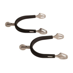 Reitsporen Edelstahl mit Gummi & Rowel 30 mm – Equi-Clic