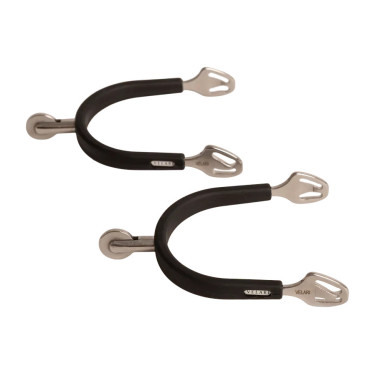 Reitsporen Edelstahl mit Gummi & Rowel 30 mm – Equi-Clic