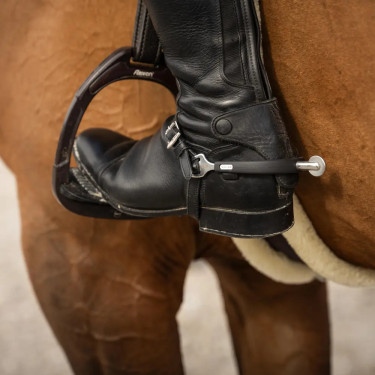 Reitsporen Edelstahl mit Gummi & Rowel 30 mm – Equi-Clic