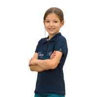 Kinder-Poloshirt Uripa Flags & Cup Marineblau