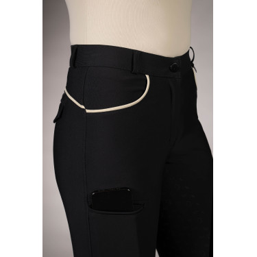 Reithose Limone- Silikon-Kniebesatz HKM Damen