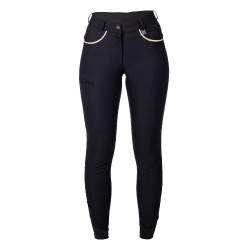 Reithose Limone- Silikon-Kniebesatz HKM Damen