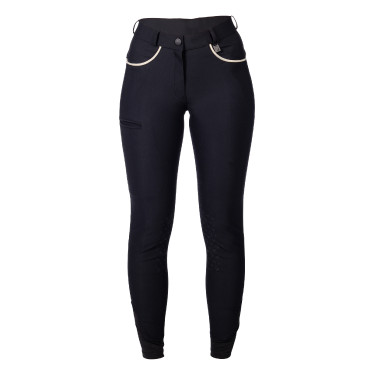 Reithose Limone- Silikon-Kniebesatz HKM Damen