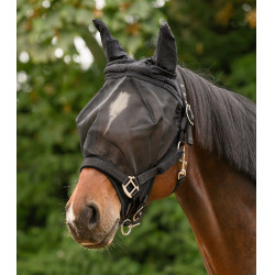 Fliegenmaske fürs Halfter mit Ohrenschutz – Reiten