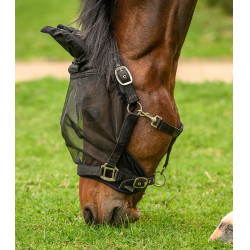 Fliegenmaske fürs Halfter mit Ohrenschutz – Reiten
