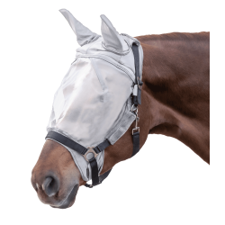 Fliegenmaske fürs Halfter mit Ohrenschutz – Reiten