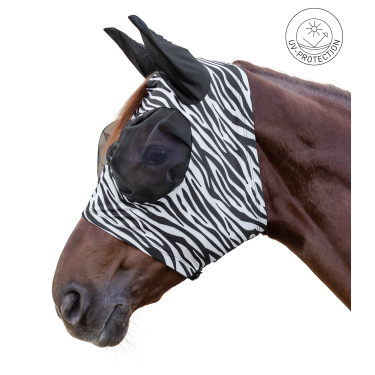 Waldhausen Fliegenmaske Puck Zebra Schwarz / Weiß