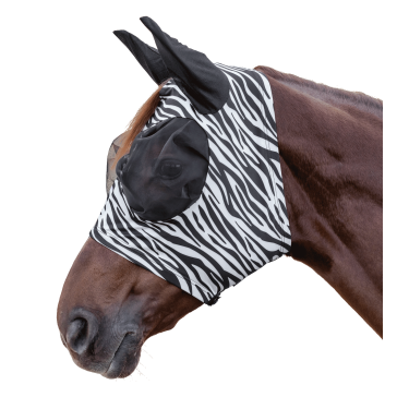 Waldhausen Fliegenmaske Puck Zebra Schwarz / Weiß