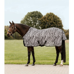 Zebra Fliegendecke fürs Pferd – Waldhausen, mit Kreuzgurten