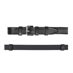 Reitgummizügel mit Stoppern – Leder, 16 mm | Waldhausen
