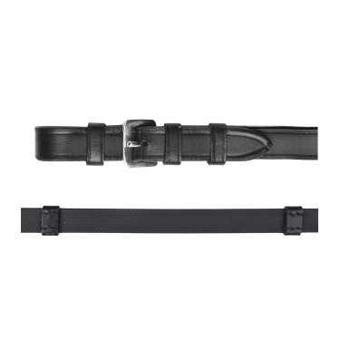 Reitgummizügel mit Stoppern – Leder, 16 mm | Waldhausen