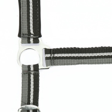Halfter + Führstrick Norton Brillant Schwarz / Grau / Silber Halfter + Führstrick Norton Brillant Schwarz / Grau / Silber