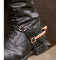 Lanières d’éperons Waldhausen Premium Schwarz / Roségold