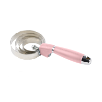 Runde Metallstriegel Waldhausen mit Gelgriff Linnea Rose Rosa
