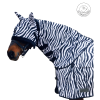 Fliegenschutz-Halsteil Waldhausen Zebra Schwarz / Weiß