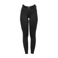 Mädchen-Leggings mit hohem Bund, Full-Grip, mit Gürtelschlaufen Equestro Kinder