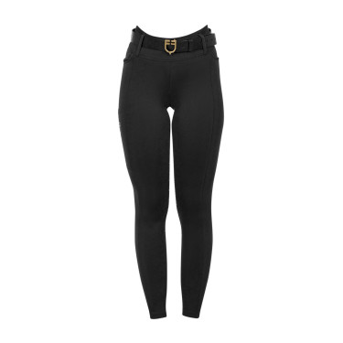 Mädchen-Leggings mit hohem Bund, Full-Grip, mit Gürtelschlaufen Equestro Kinder Mädchen-Leggings mit hohem Bund, Full-Grip, mit Gürtelschlaufen Equestro Kinder
