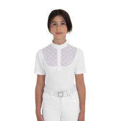 Mädchen-Wettkampf-Poloshirt mit Tüll Equestro Kinder Mädchen-Wettkampf-Poloshirt mit Tüll Equestro Kinder