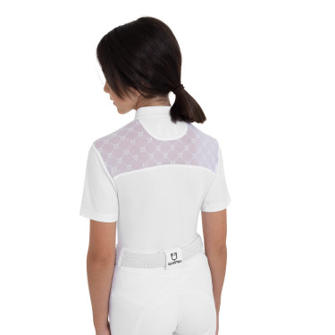 Mädchen-Wettkampf-Poloshirt mit Tüll Equestro Kinder Mädchen-Wettkampf-Poloshirt mit Tüll Equestro Kinder