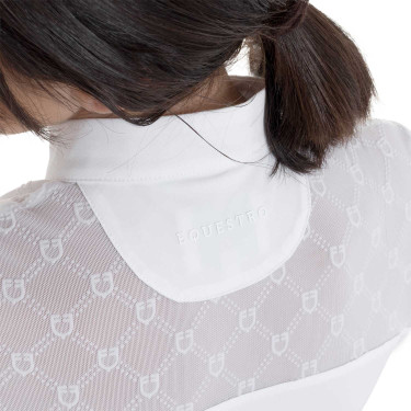 Mädchen-Wettkampf-Poloshirt mit Tüll Equestro Kinder Mädchen-Wettkampf-Poloshirt mit Tüll Equestro Kinder