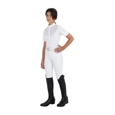 Mädchen-Wettkampf-Poloshirt mit Tüll Equestro Kinder Mädchen-Wettkampf-Poloshirt mit Tüll Equestro Kinder