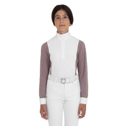 Turniershirt Mädchen mit Equestro-Lochmuster Kinder Turniershirt Mädchen mit Equestro-Lochmuster Kinder