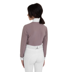 Turniershirt Mädchen mit Equestro-Lochmuster Kinder Turniershirt Mädchen mit Equestro-Lochmuster Kinder