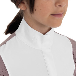 Turniershirt Mädchen mit Equestro-Lochmuster Kinder Turniershirt Mädchen mit Equestro-Lochmuster Kinder