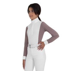 Turniershirt Mädchen mit Equestro-Lochmuster Kinder Turniershirt Mädchen mit Equestro-Lochmuster Kinder