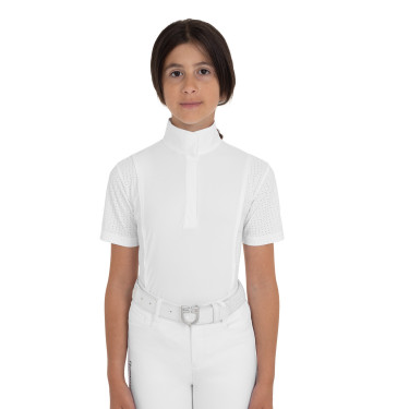 Kurzärmliges Turnierpolo für Mädchen mit Mesh-Einsätzen Equestro Kinder Kurzärmliges Turnierpolo für Mädchen mit Mesh-Einsätzen Equestro Kinder
