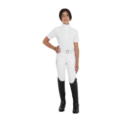 Kurzärmliges Turnierpolo für Mädchen mit Mesh-Einsätzen Equestro Kinder Kurzärmliges Turnierpolo für Mädchen mit Mesh-Einsätzen Equestro Kinder