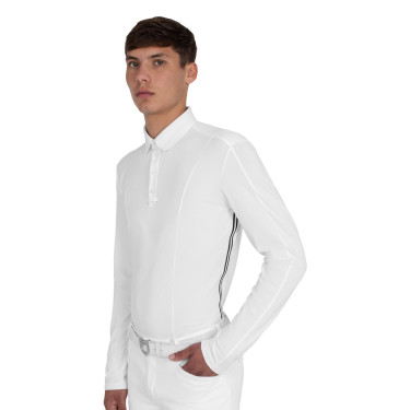 Herren-Turnierpolo mit Mesh- und Ripp-Einsätzen Equestro Herren-Turnierpolo mit Mesh- und Ripp-Einsätzen Equestro