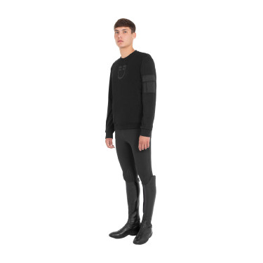 Herren-Fleecepullover mit Rundhalsausschnitt und seitlicher Tasche Equestro Herren-Fleecepullover mit Rundhalsausschnitt und seitlicher Tasche Equestro
