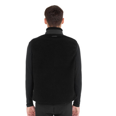 Herren-Weste aus Teddyfleece mit Fronttasche Equestro Herren-Weste aus Teddyfleece mit Fronttasche Equestro