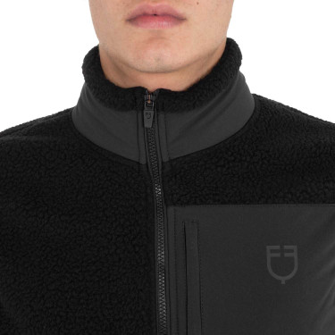 Herren-Weste aus Teddyfleece mit Fronttasche Equestro Herren-Weste aus Teddyfleece mit Fronttasche Equestro