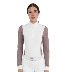 Damen-Turnier-Poloshirt langarm perforiert Equestro Damen-Turnier-Poloshirt langarm perforiert Equestro