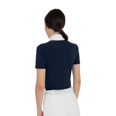 Damen-Wettkampf-Poloshirt kurzarm mit Mesh-Einsätzen Equestro