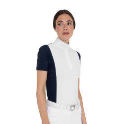 Damen-Wettkampf-Poloshirt kurzarm mit Mesh-Einsätzen Equestro