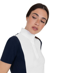 Damen-Wettkampf-Poloshirt kurzarm mit Mesh-Einsätzen Equestro