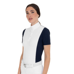 Damen-Wettkampf-Poloshirt kurzarm mit Mesh-Einsätzen Equestro